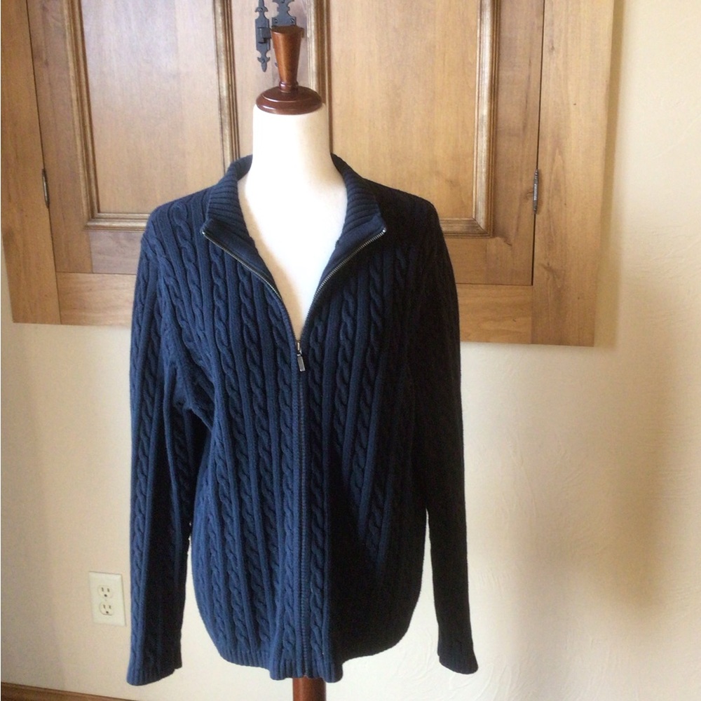L.L. Bean Woman’s Dark Blue Zip-Up Sweater